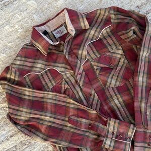 Vintage Kenny Rogers Western Pearl Snap Shirt- Size: 15.5/34